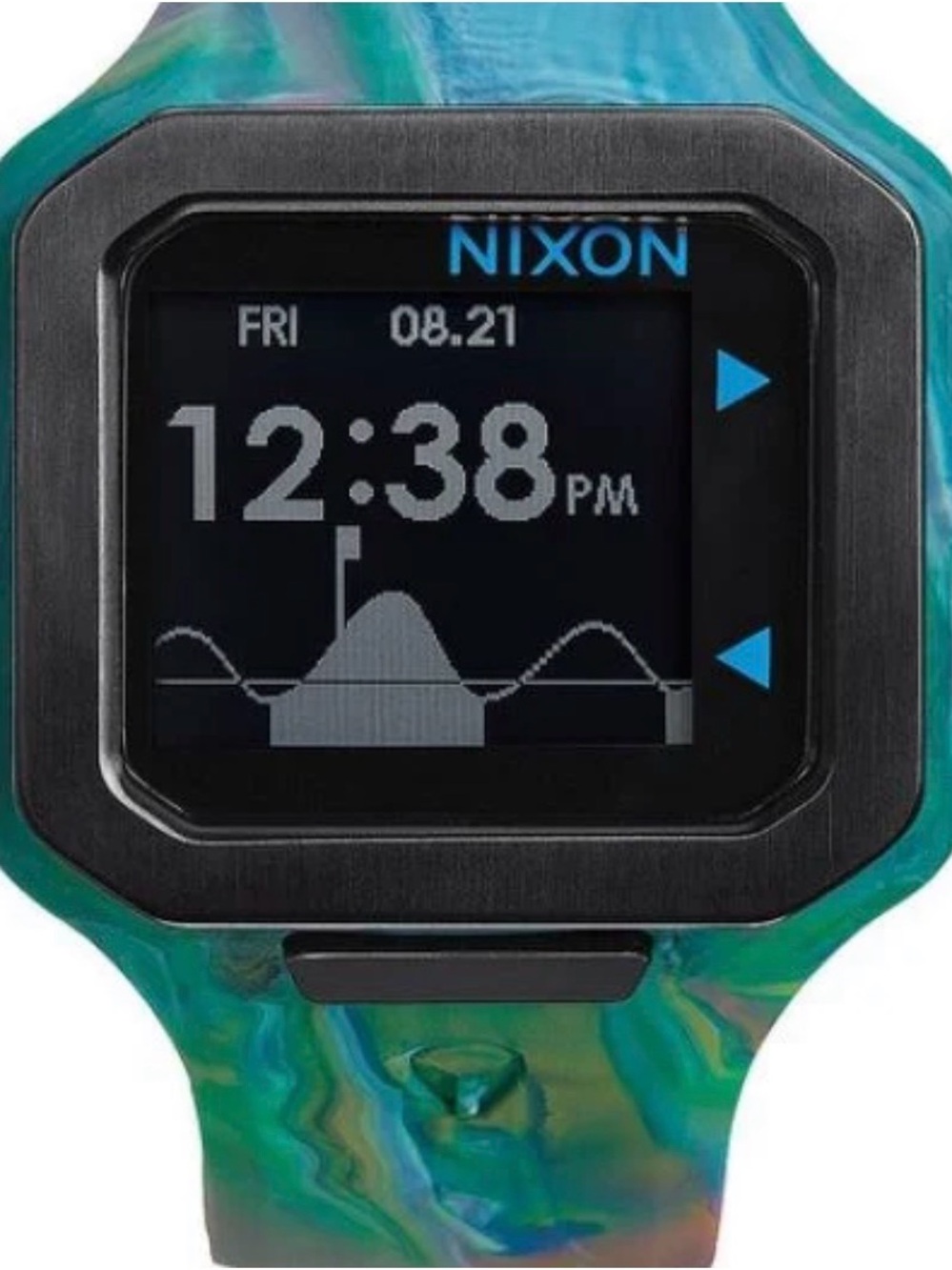 Nixon Teal Marbled Resin Supertide Watch